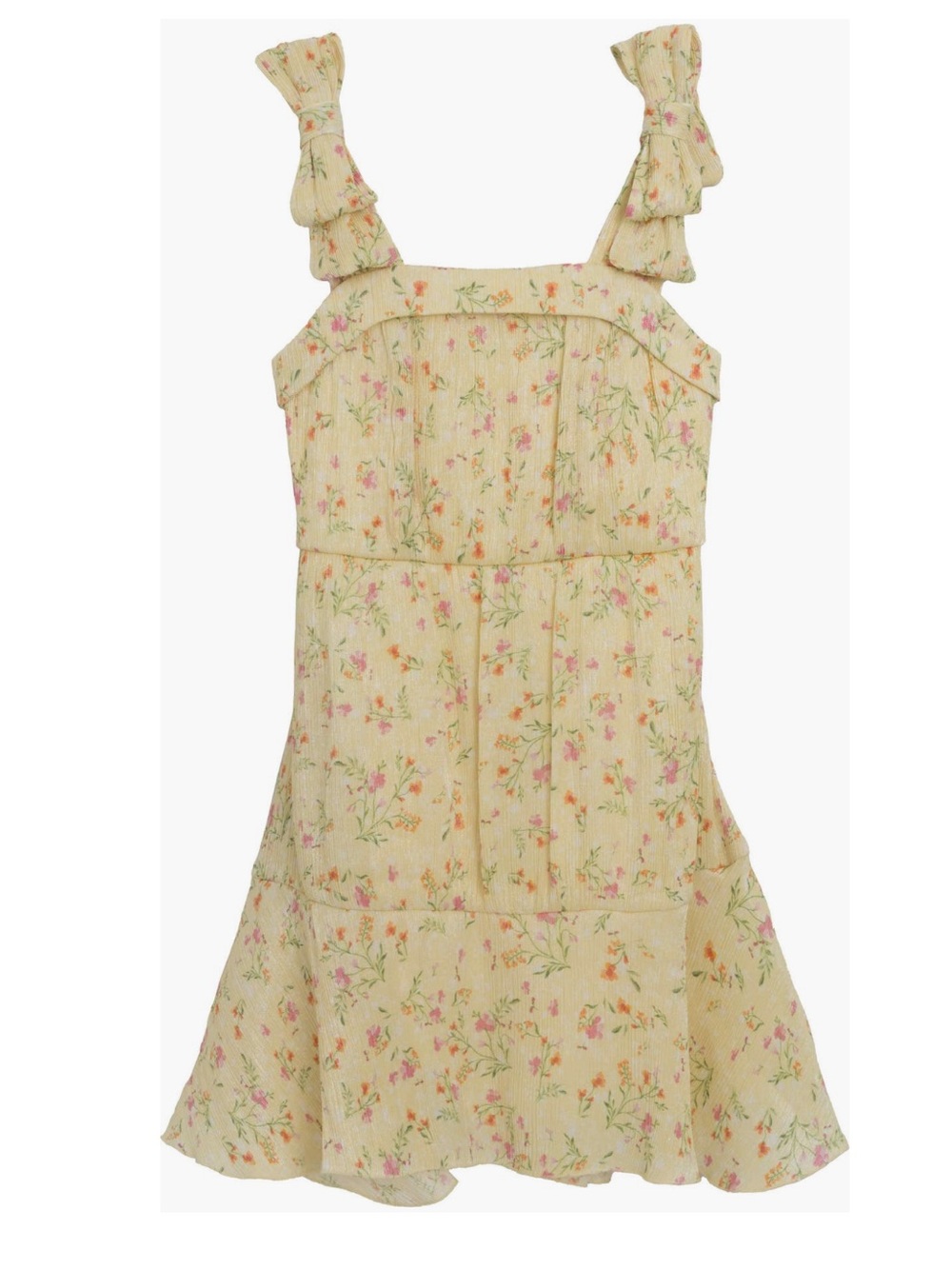 🆕 SPEECHLESS Girls' Floral yellow Ruffle Strap Dress Size 14